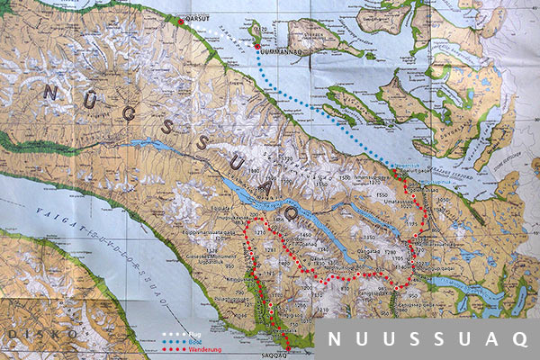 Nuussuaq-Karte . Grönland . 2009 (Bearbeitung: Andreas Kuhrt)