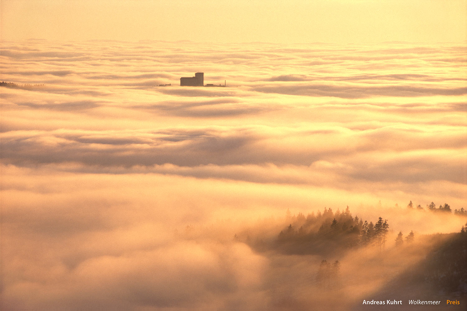 Wolkenmeer . Ringberghaus von der Rosenkopfstraße . Foto Openair Perspektive Suhl 2008 (Foto: Andreas Kuhrt)