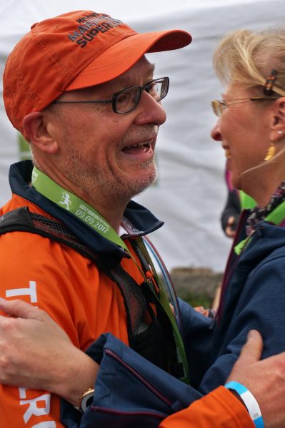 Im Ziel: Norbert Fender . Suhl Simson Gewerbepark . Südthüringentrail 2017 (Foto: Andreas Kuhrt)