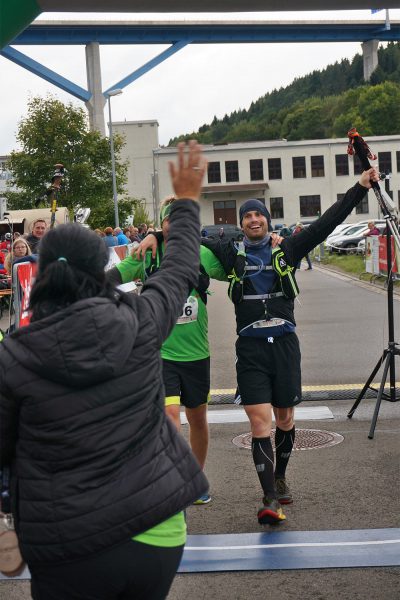 Im Ziel: Stephan Hansen . Suhl Simson Gewerbepark . Südthüringentrail 2017 (Foto: Andreas Kuhrt)