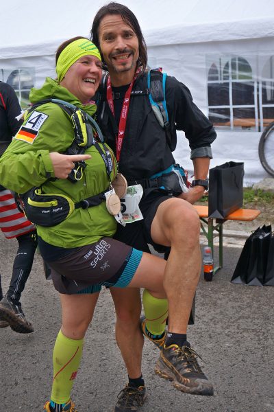 Im Ziel: Claudi & Kuno Konowski . Suhl Simson Gewerbepark . Südthüringentrail 2017 (Foto: Andreas Kuhrt)