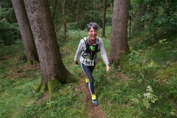 Am Bergbaupfad am Domberg Suhl: Birgit Fender . Südthüringentrail 2017 (Foto: Andreas Kuhrt)