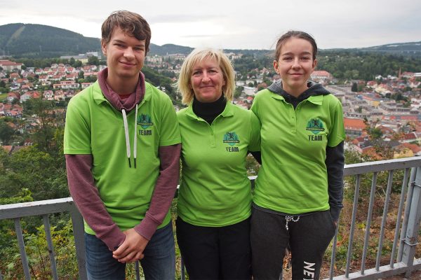 Serviceteam an der Ottilie am Domberg Suhl . Südthüringentrail 2017 (Foto: Andreas Kuhrt)