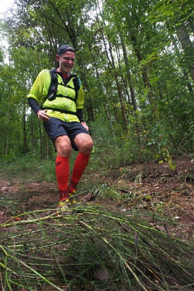 Am Berg Bock Albrechts: Hugo Knof . Südthüringentrail 2017 (Foto: Andreas Kuhrt)