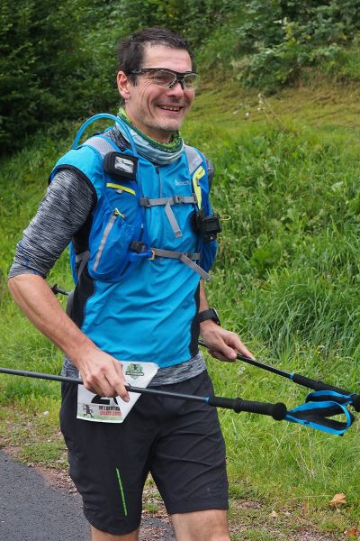 Am Gänserasen bei Albrechts: Michael Schmergal . Südthüringentrail 2017 (Foto: Andreas Kuhrt)