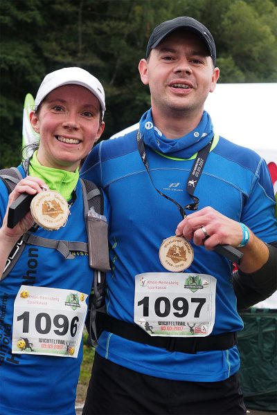 Im Ziel: Micha & Martin Hesse . Südthüringentrail 2017 (Foto: Andreas Kuhrt)