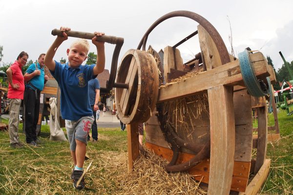 Dreschvorführung . Dorffest 700 Jahre Suhl-Neundorf . 09.06.2018 (Foto: Andreas Kuhrt)