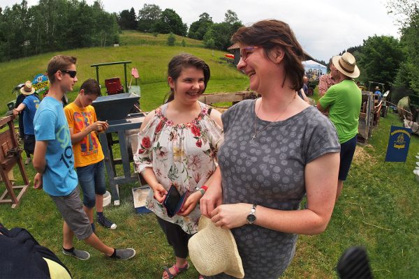 Dreschvorführung . Dorffest 700 Jahre Suhl-Neundorf . 09.06.2018 (Foto: Andreas Kuhrt)