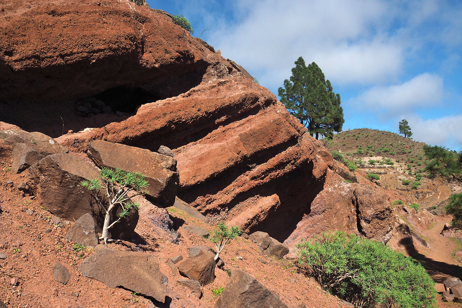 Camino la Mérica: Cueva de Cabras . Valle Gran Rey . La Gomera . Kanarische Inseln 2018 (Foto: Manuela Hahnebach)