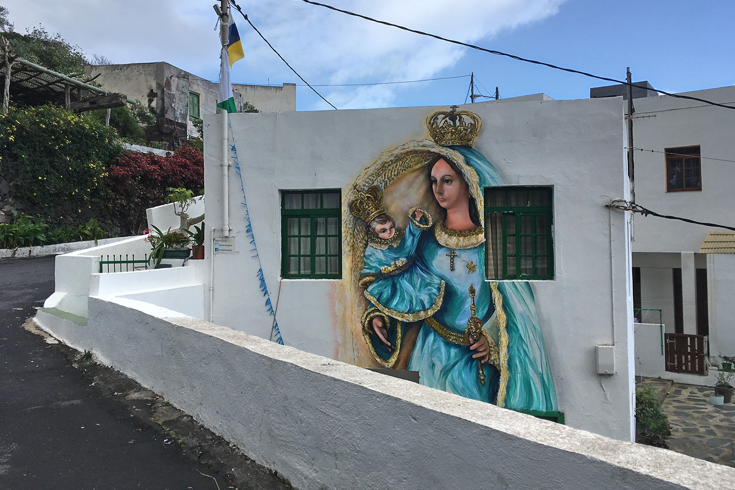Wandbild in Sabinosa . El Hierro . Kanarische Inseln 2018 (Foto: Manuela Hahnebach)