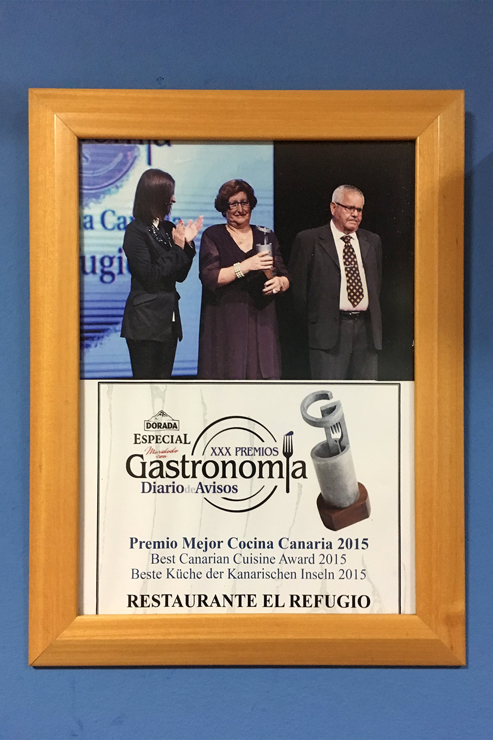 "El Refugio" in La Restinga: Auszeichnung Beste kanarische Küche 2015 . El Hierro . Kanarische Inseln 2018 (Foto: Manuela Hahnebach)