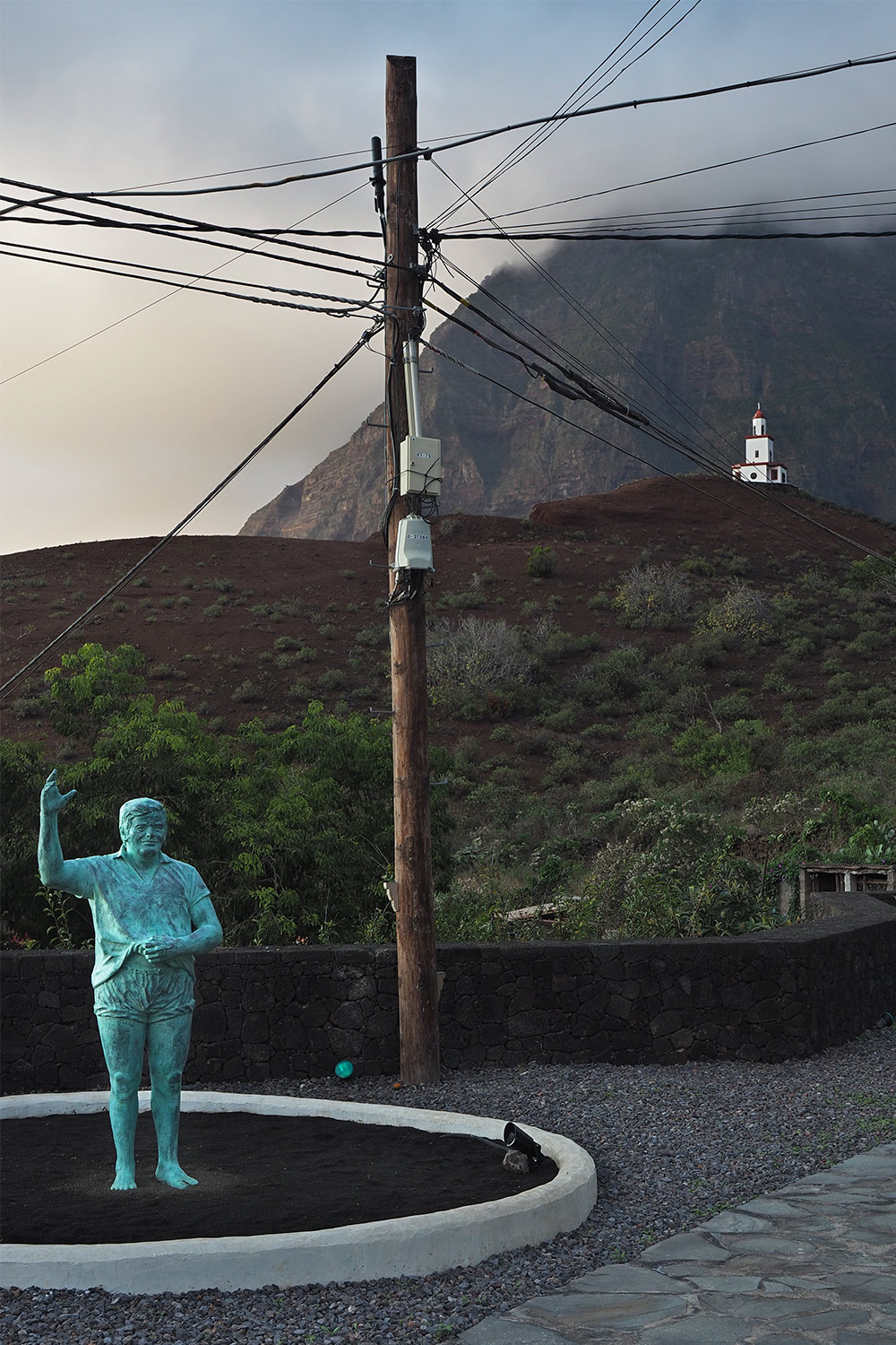Statue im Lucha-Canaria-Museum in La Frontera: Juan Barbuzano Martín . El Hierro . Kanarische Inseln 2018 (Foto: Andreas Kuhrt)