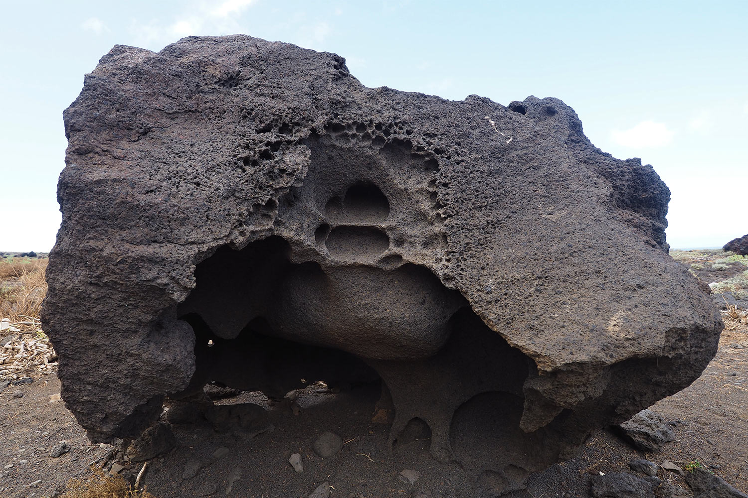 Lavabombe bei Arenas Blancas . El Hierro . Kanarische Inseln 2018 (Foto: Andreas Kuhrt)