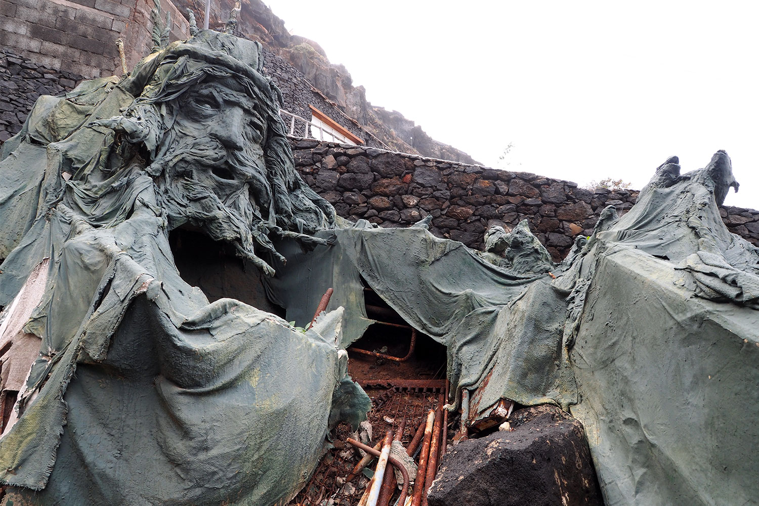Skulptur Neptun in Pozo de las Calcosas . El Hierro . Kanarische Inseln 2018 (Foto: Andreas Kuhrt)