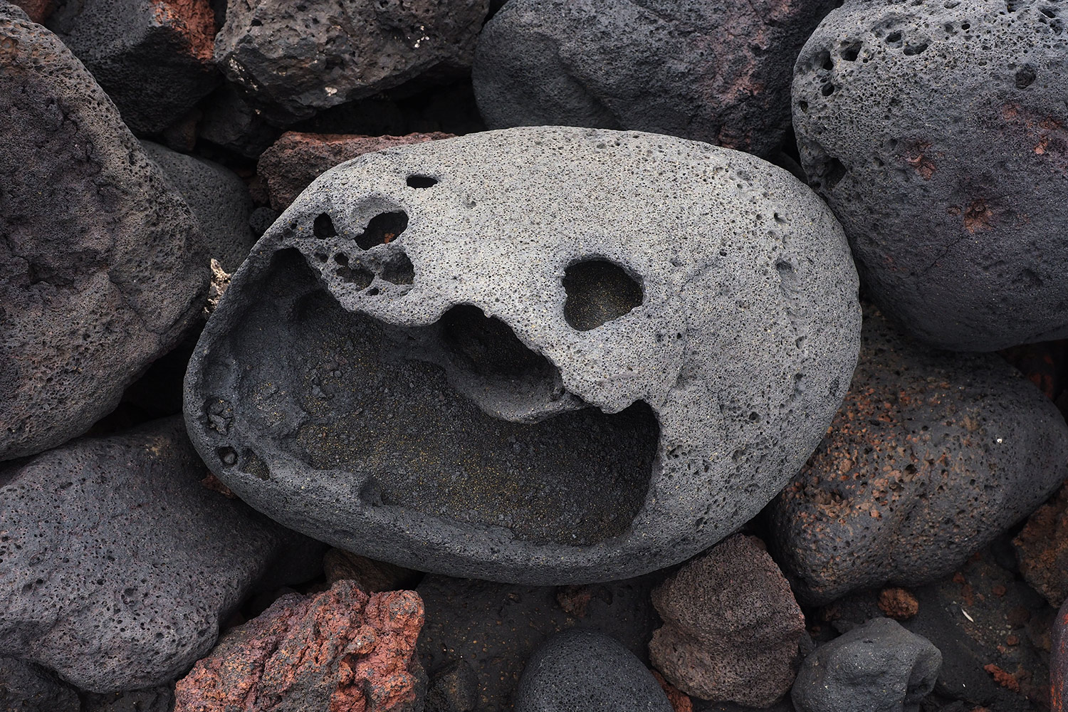 Lavastein bei La Restinga . El Hierro . Kanarische Inseln 2018 (Foto: Andreas Kuhrt)