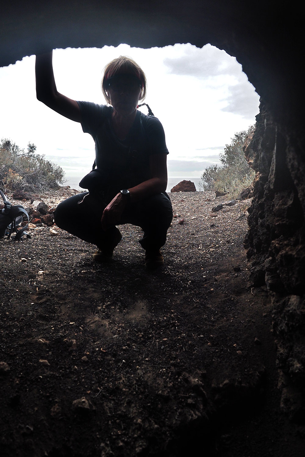 Blick aus der Grotte bei La Restinga . El Hierro . Kanarische Inseln 2018 (Foto: Andreas Kuhrt)