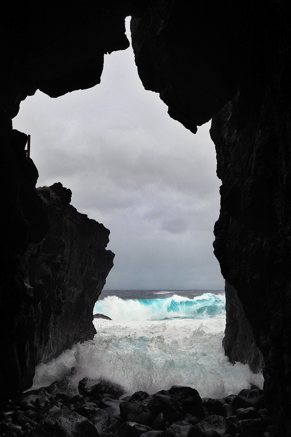 Charco Azul: Felstor . El Hierro . Kanarische Inseln 2018 (Foto: Andreas Kuhrt)