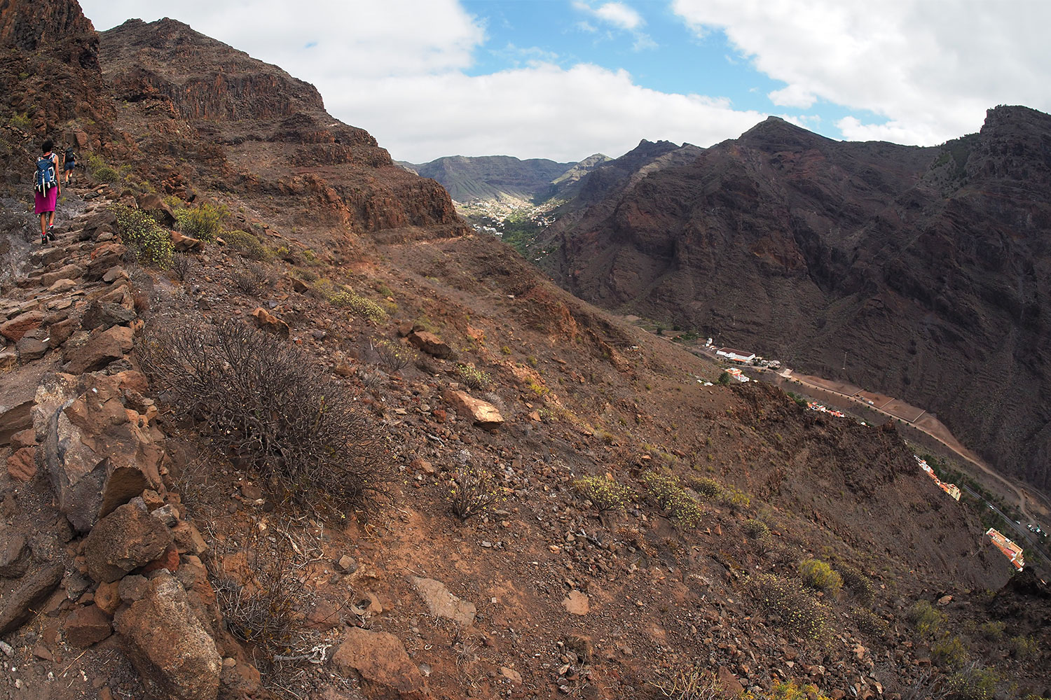 Aufstieg am Camino la Mérica . Valle Gran Rey . La Gomera . Kanarische Inseln 2018 (Foto: Andreas Kuhrt)