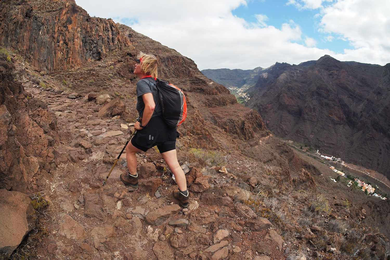 Aufstieg am Camino la Mérica . Valle Gran Rey . La Gomera . Kanarische Inseln 2018 (Foto: Andreas Kuhrt)