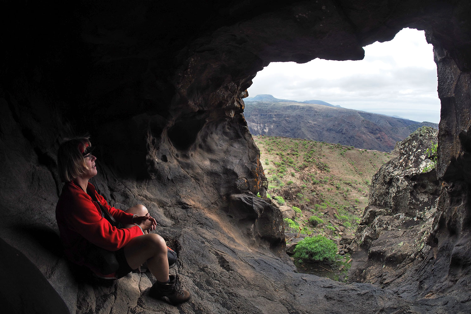 Höhle am Berg La Mérica . Valle Gran Rey . La Gomera . Kanarische Inseln 2018 (Foto: Andreas Kuhrt)