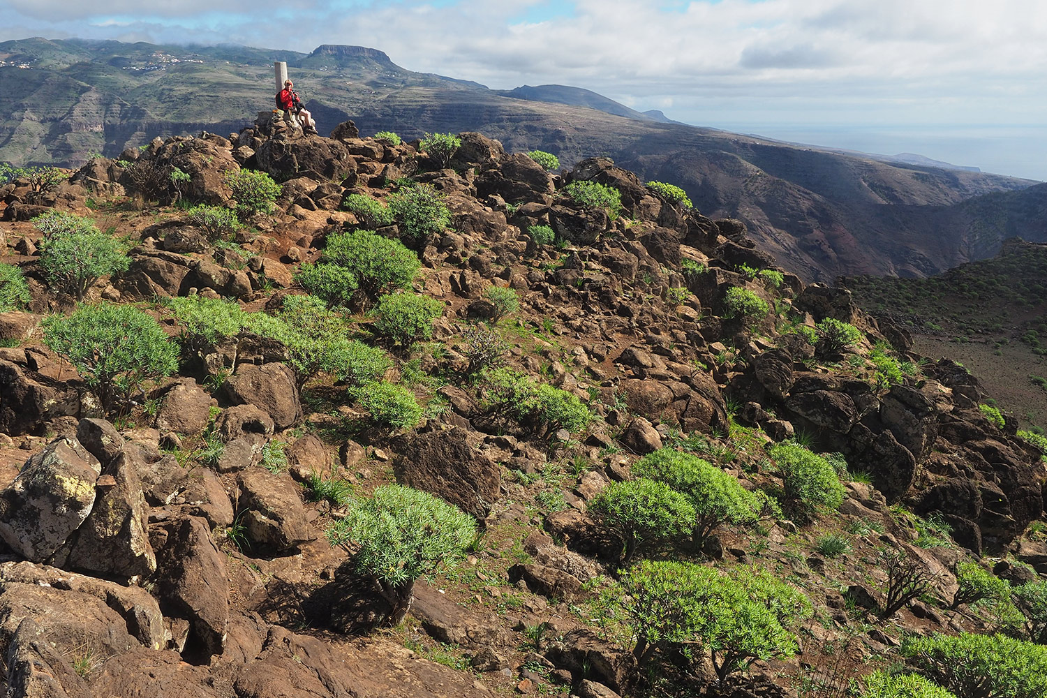 Gipfel La Mérica (857 m) . Valle Gran Rey . La Gomera . Kanarische Inseln 2018 (Foto: Andreas Kuhrt)