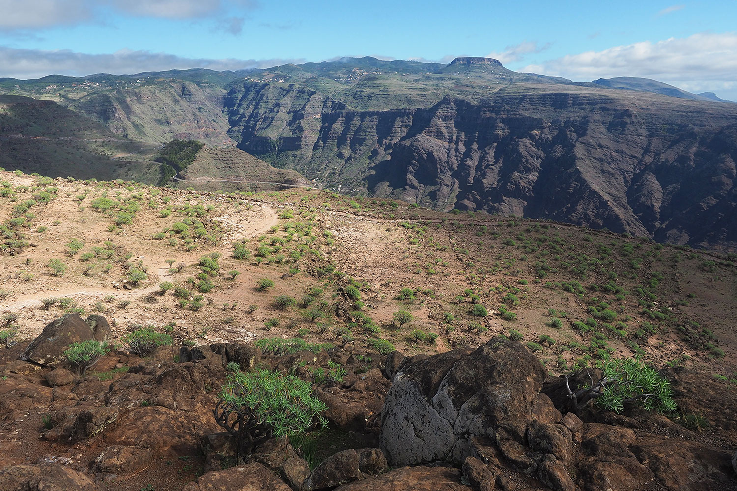La Mérica: Blick zur Fortaleza . Valle Gran Rey . La Gomera . Kanarische Inseln 2018 (Foto: Andreas Kuhrt)
