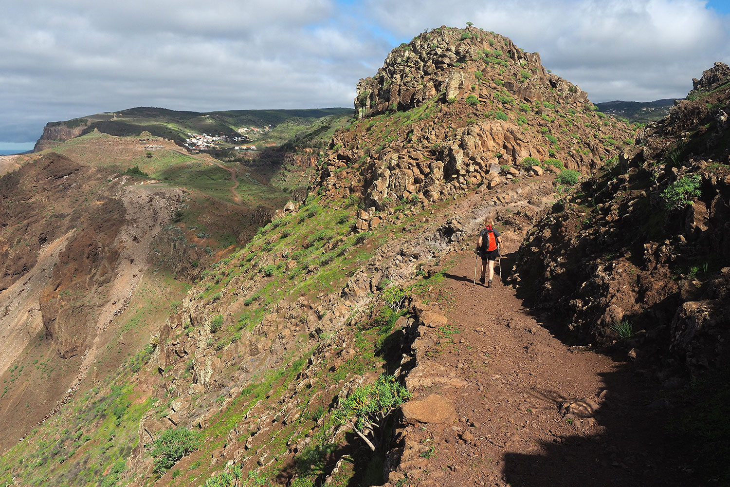 Camino la Mérica: Blick nach Arure . Valle Gran Rey . La Gomera . Kanarische Inseln 2018 (Foto: Andreas Kuhrt)