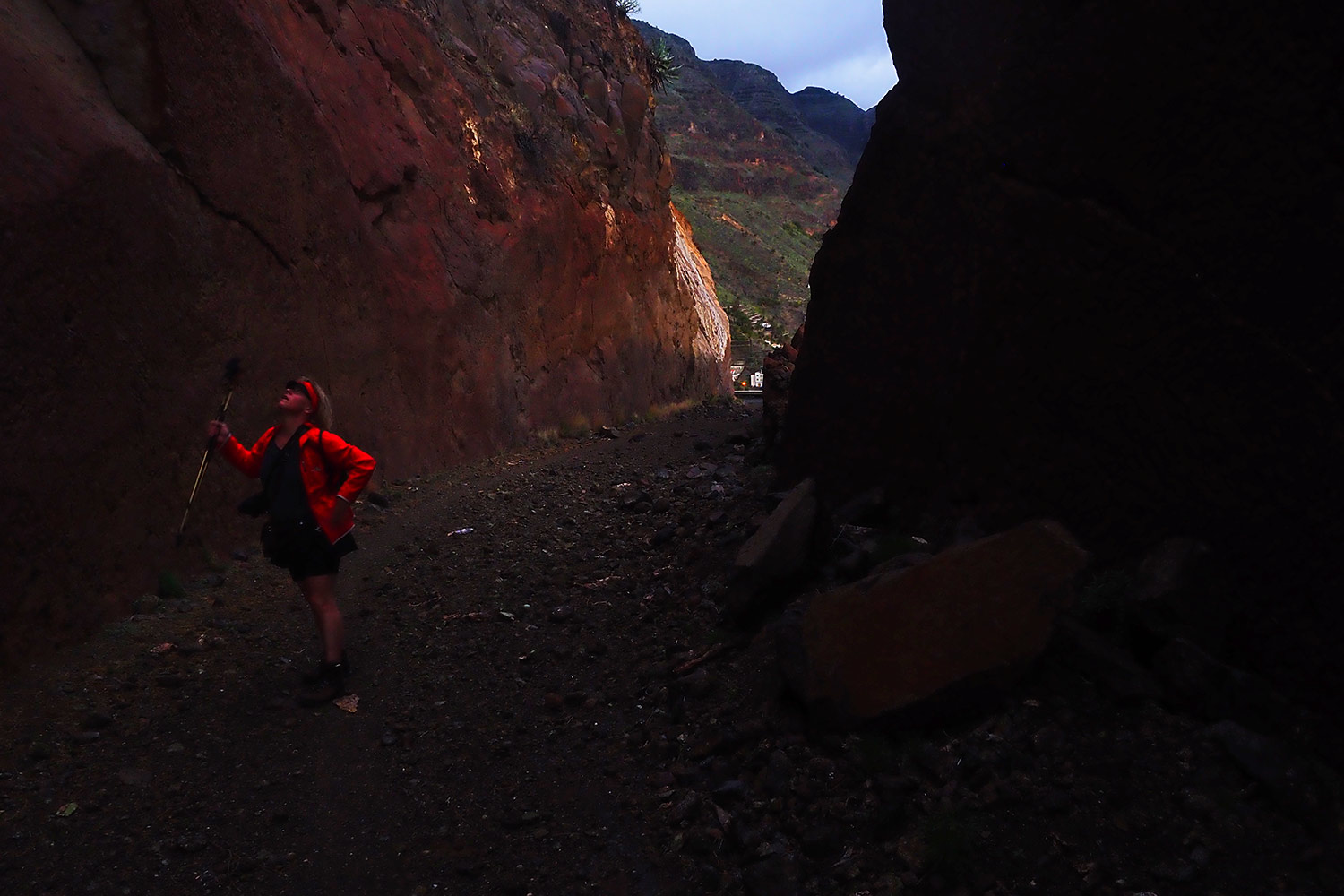 Steinschlag an der Carretera de Yorima . Valle Gran Rey . La Gomera . Kanarische Inseln 2018 (Foto: Andreas Kuhrt)