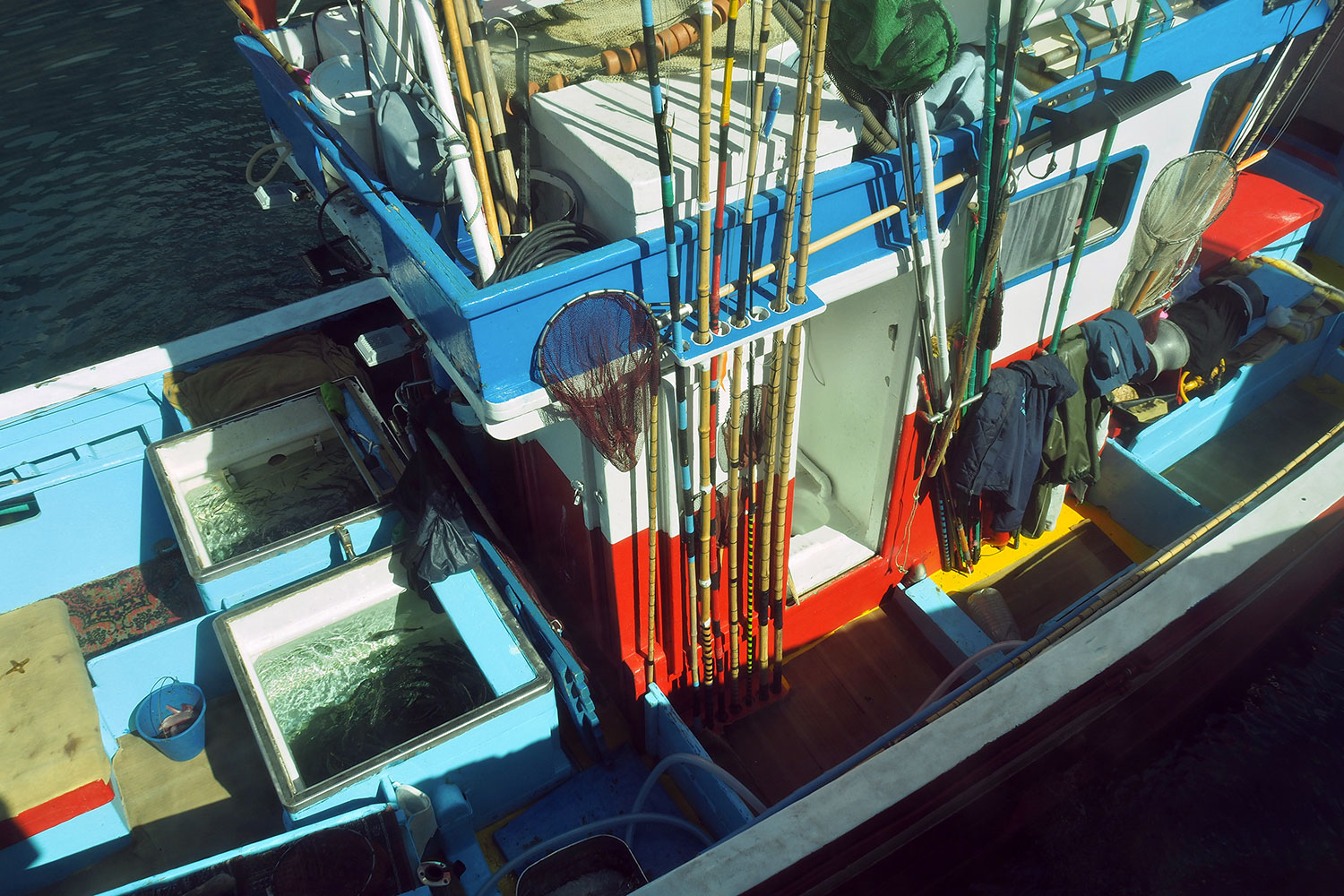 Puerto de Vueltas: Angelboot . Valle Gran Rey . La Gomera . Kanarische Inseln 2018 (Foto: Andreas Kuhrt)