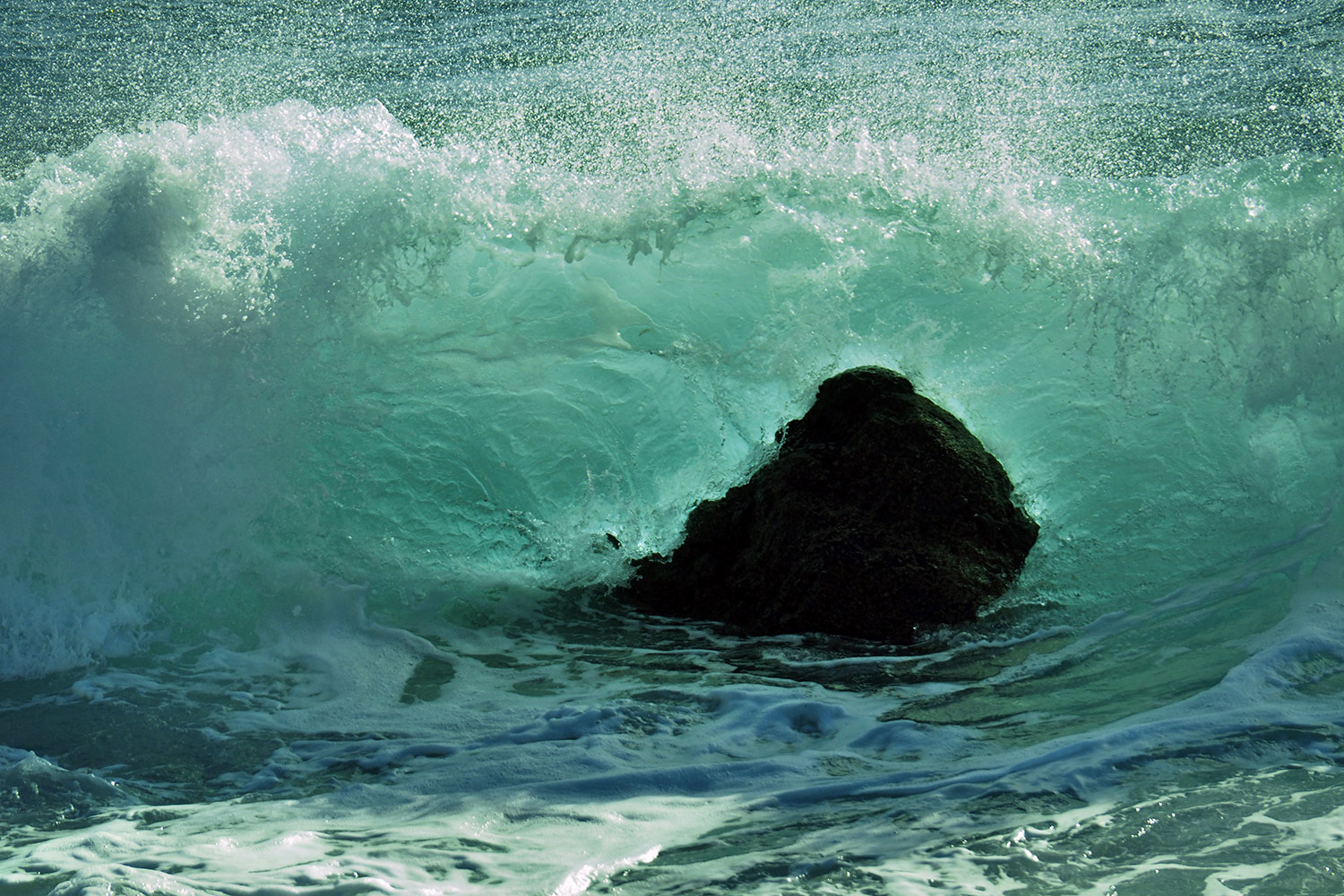 Vueltas: Wellen am Charco de la Condesa . Valle Gran Rey . La Gomera . Kanarische Inseln 2018 (Foto: Andreas Kuhrt)