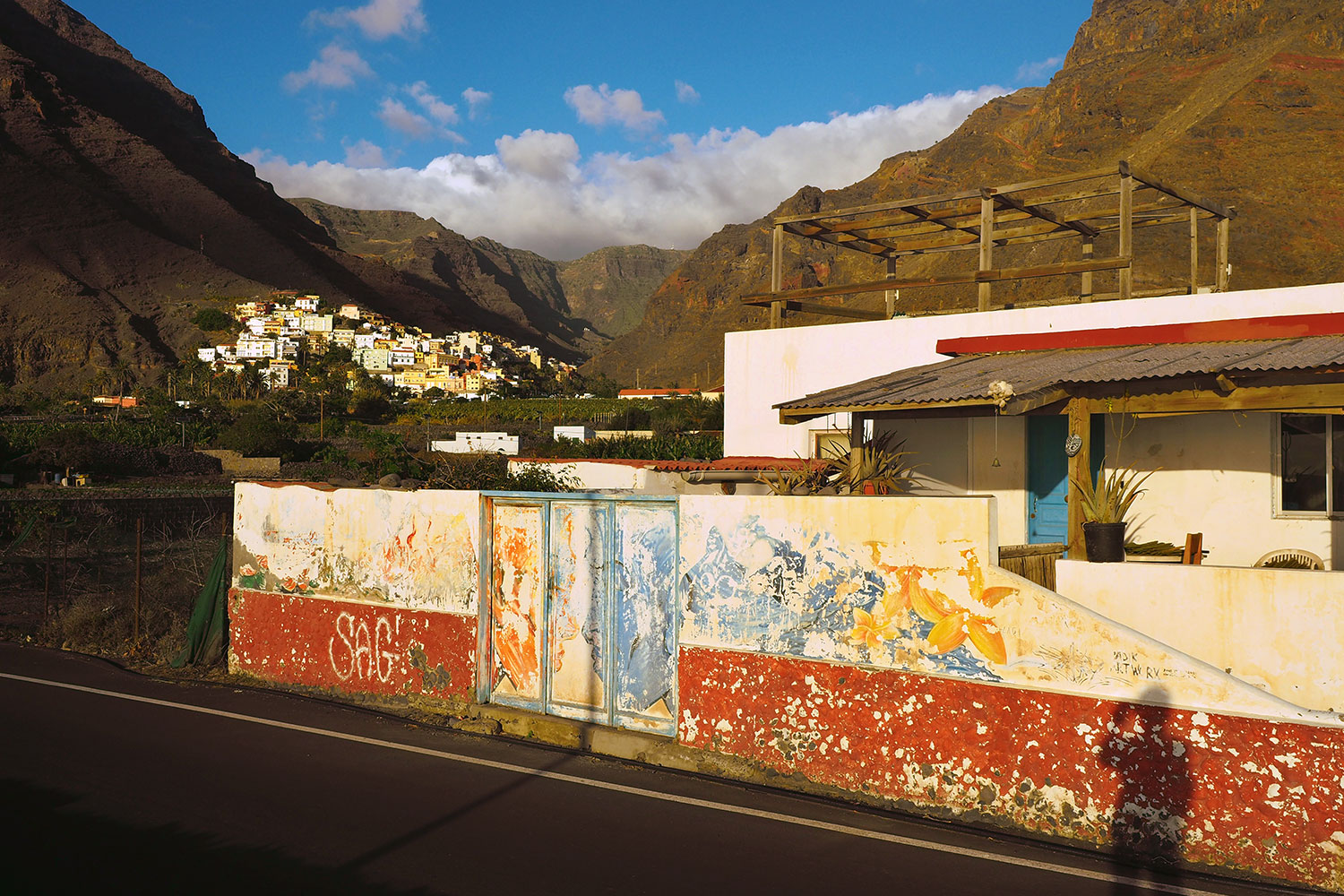 La Puntilla: Blick nach La Calera . Valle Gran Rey . La Gomera . Kanarische Inseln 2018 (Foto: Andreas Kuhrt)