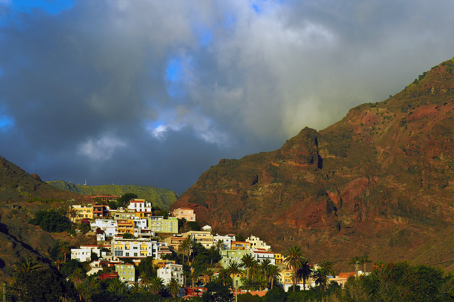 La Puntilla: Blick nach La Calera . Valle Gran Rey . La Gomera . Kanarische Inseln 2018 (Foto: Andreas Kuhrt)