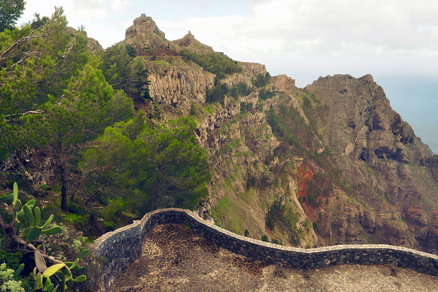 Arure: Blick vom Mirador Ermita del Santo nach La Mérica . Valle Gran Rey . La Gomera . Kanarische Inseln 2018 (Foto: Andreas Kuhrt)