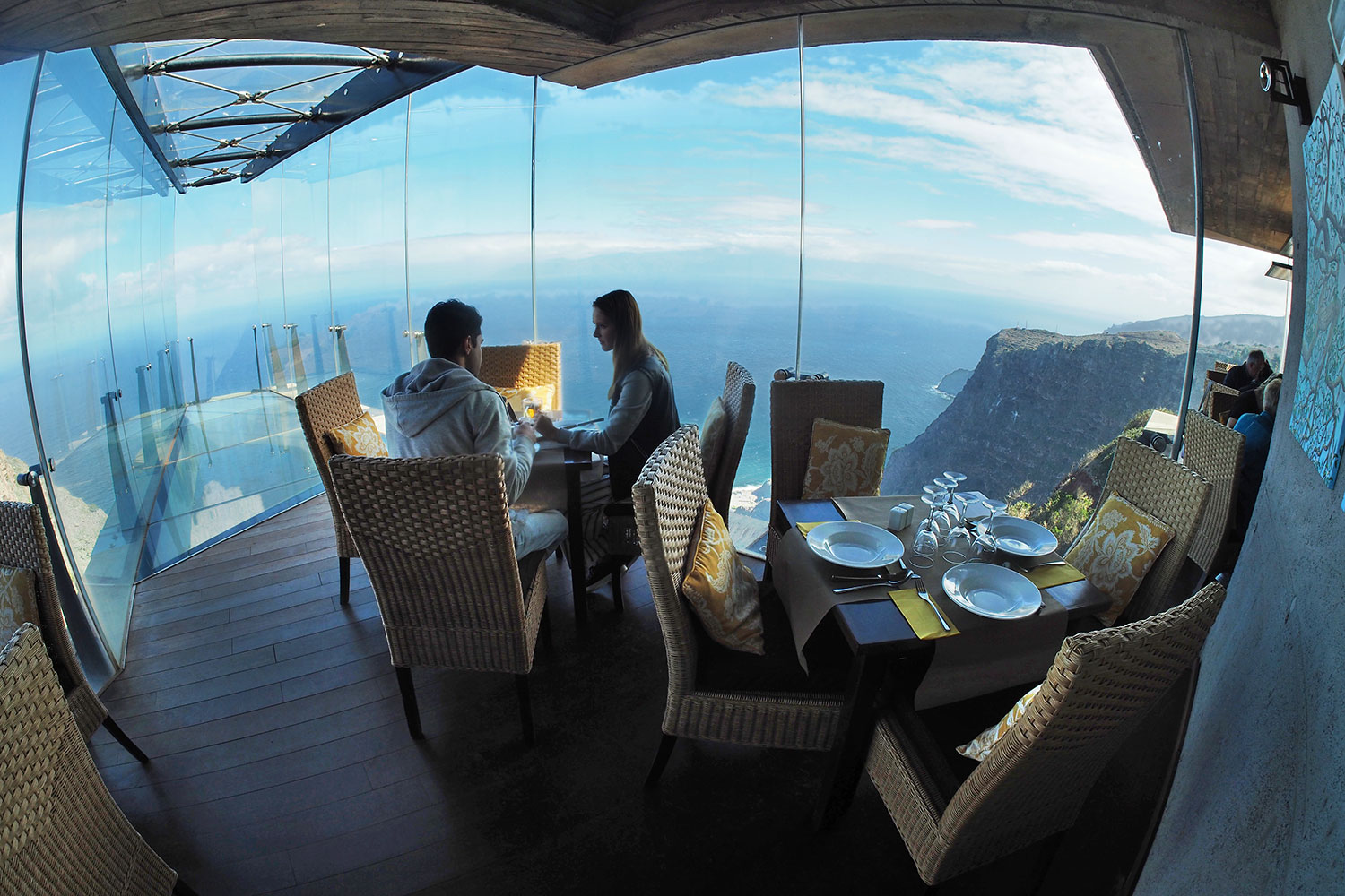 Restaurant am Mirador de Abrante . La Gomera . Kanarische Inseln 2018 (Foto: Andreas Kuhrt)