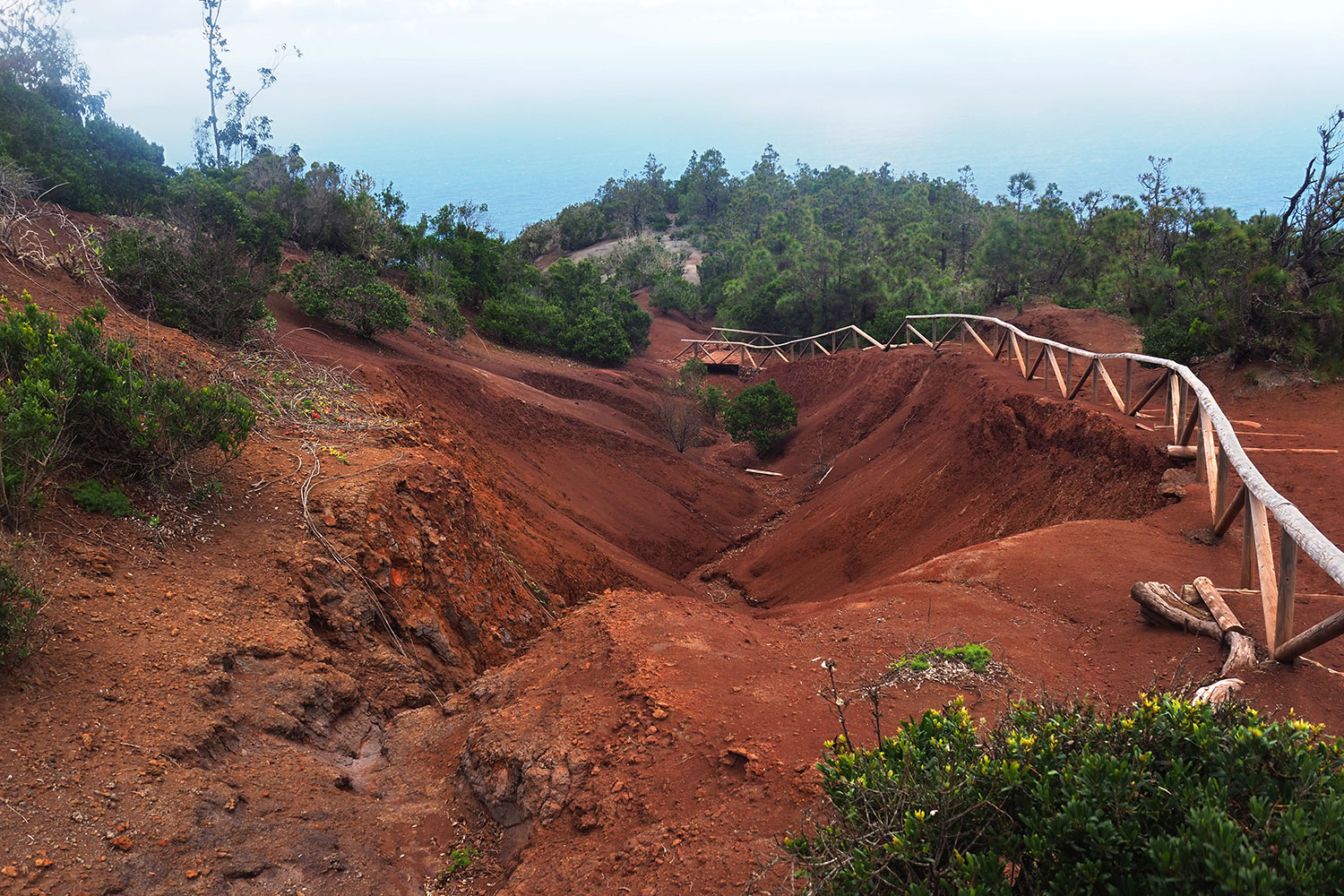 El Embocadero: Erosionsrinne in der Cañada Grande . La Gomera . Kanarische Inseln 2018 (Foto: Andreas Kuhrt)