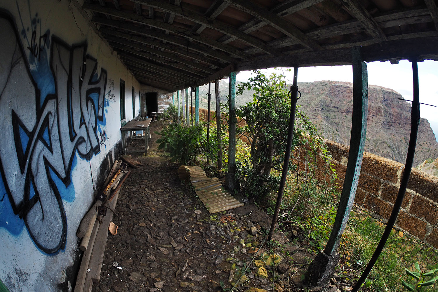 Casa el Roquillo: Terrasse . La Gomera . Kanarische Inseln 2018 (Foto: Andreas Kuhrt)