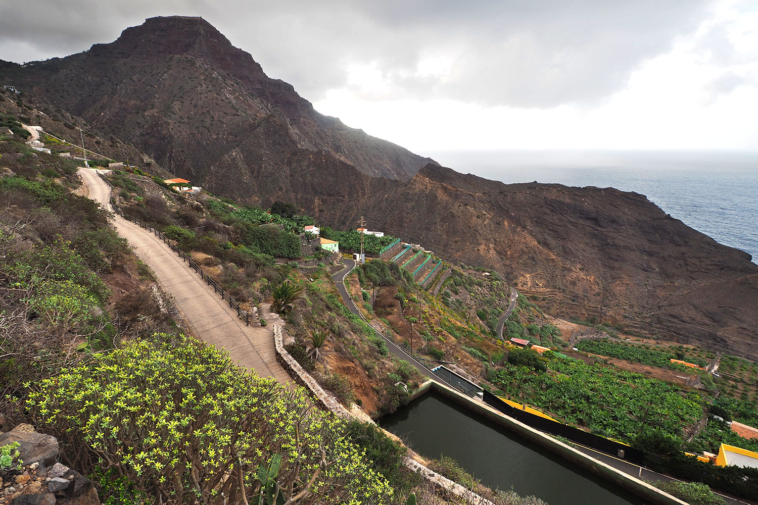 Blick auf Piedra Gorde . La Gomera . Kanarische Inseln 2018 (Foto: Andreas Kuhrt)