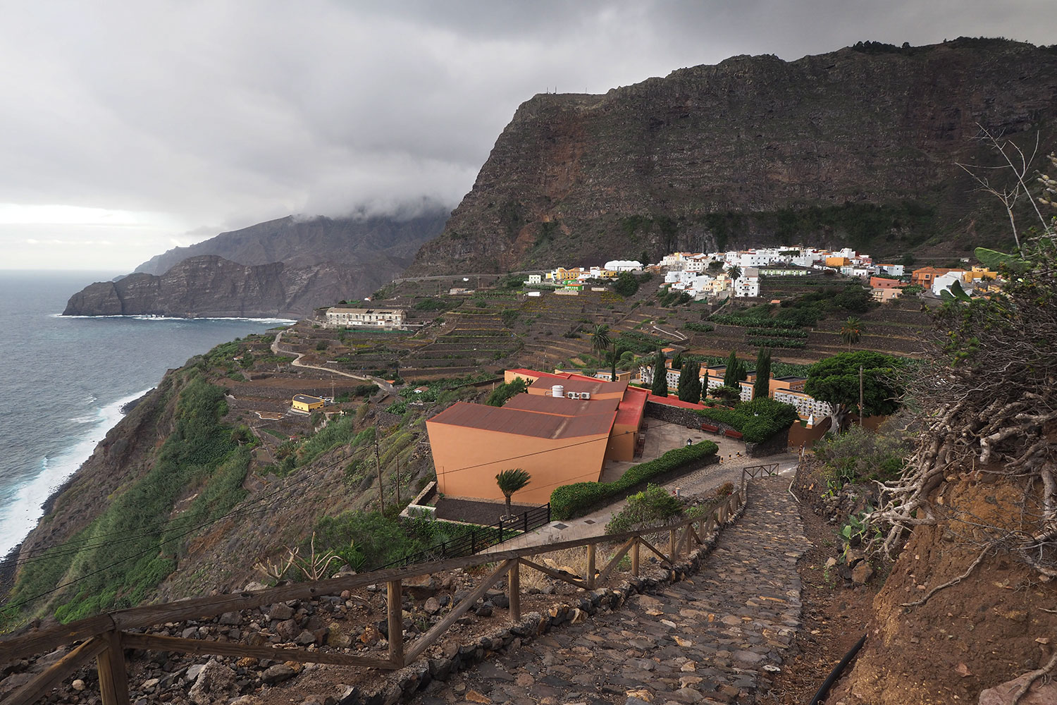 Blick vom Camino Piedra Gorda nach Agulo . La Gomera . Kanarische Inseln 2018 (Foto: Andreas Kuhrt)