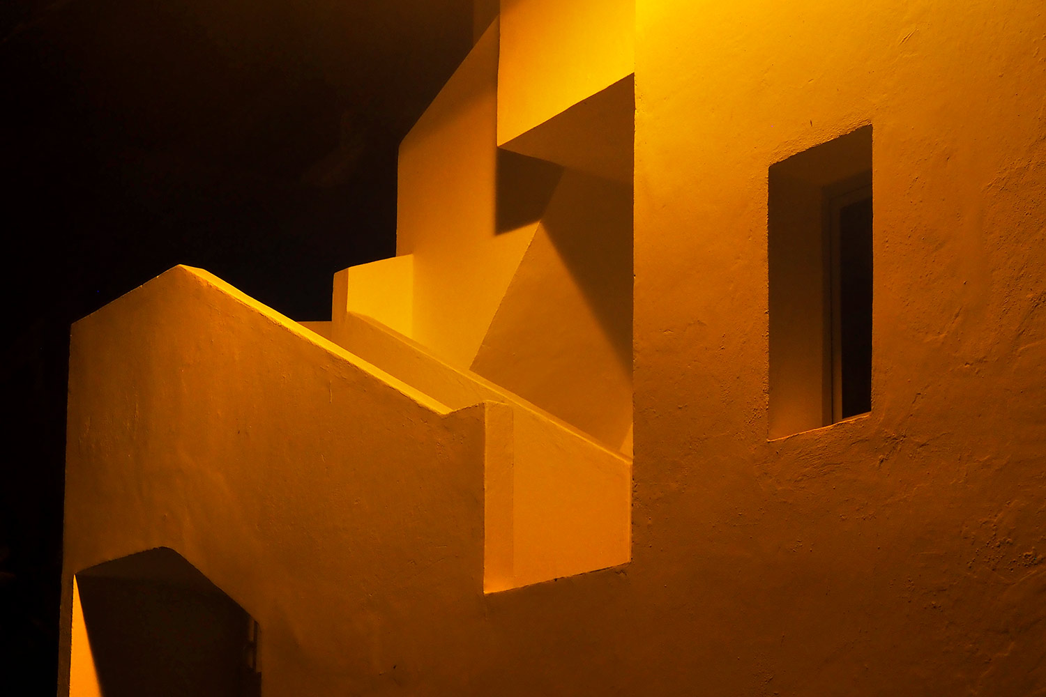 La Calera: Casa Buena Vista (nachts) . Valle Gran Rey . La Gomera . Kanarische Inseln 2018 (Foto: Andreas Kuhrt)