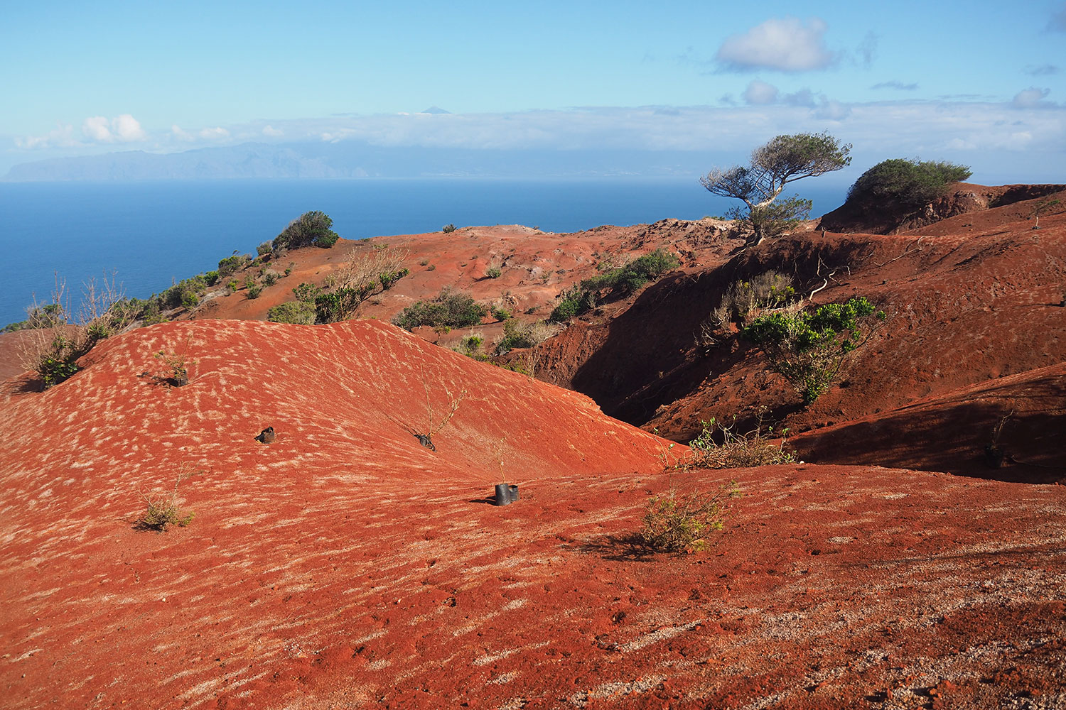 Paisaje de Abrante: rote Hügel . La Gomera . Kanarische Inseln 2018 (Foto: Andreas Kuhrt)