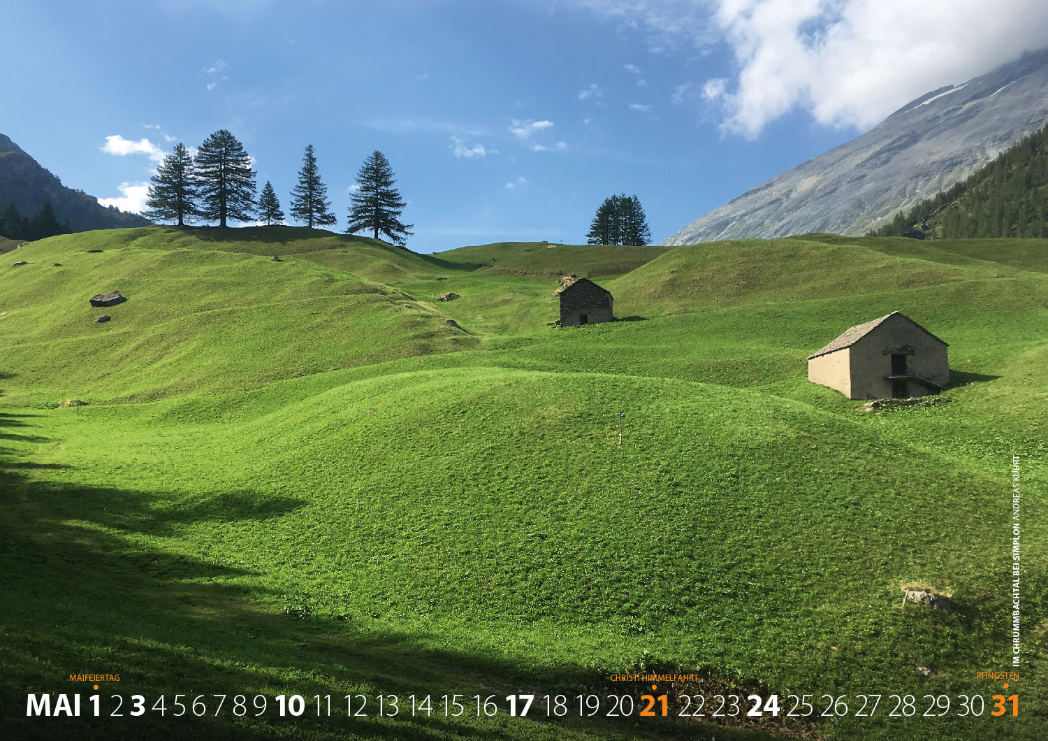 Kalender Fotografie Schweiz 2020: Im Chrummbachtal bei Simplon (Foto: Andreas Kuhrt 2019)