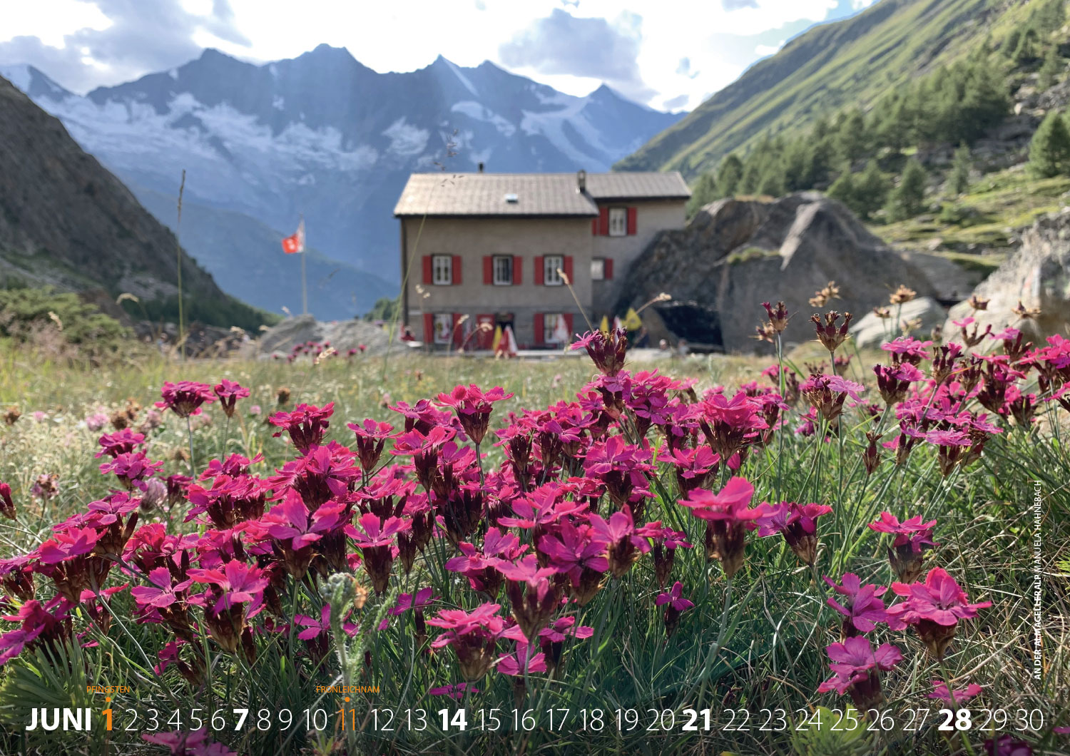 Kalender Fotografie Schweiz 2020: An der Almagelleralp (Foto: Manuela Hahnebach 2019)