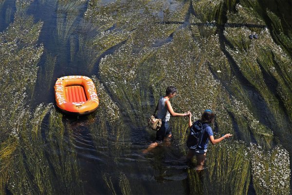 Rudolstadt-Festival 2019: Schlauchbootaktion #SafePassage (Foto: Manuela Hahnebach)