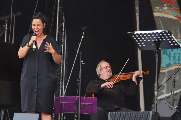 Rudolstadt-Festival 2019: The Sephardics: Manuela Weichenrieder, Martin Verborg (Foto: Manuela Hahnebach)