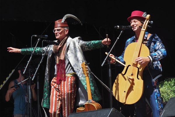 Rudolstadt-Festival 2019: Hudaki Village Band: Yuri Bukovynets, Vitaliy Kovach (Foto: Andreas Kuhrt)