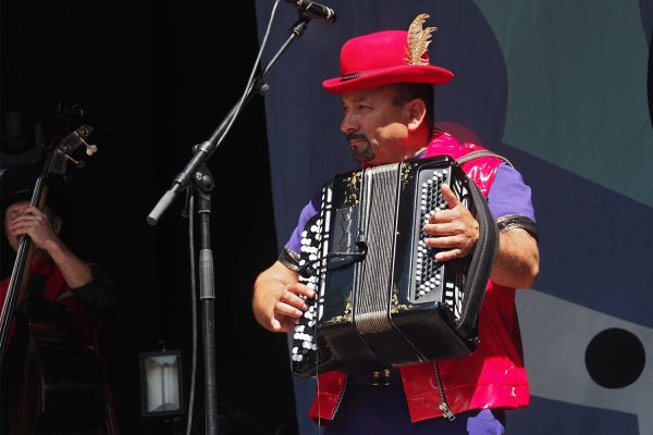 Rudolstadt-Festival 2019: Hudaki Village Band: Serhiy Kovach (Foto: Andreas Kuhrt)