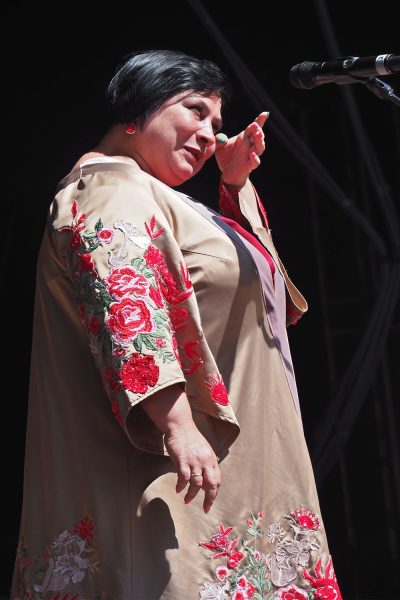 Rudolstadt-Festival 2019: Hudaki Village Band: Kateryna Yarynych (Foto: Andreas Kuhrt)