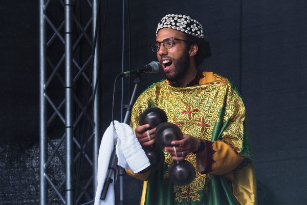 Rudolstadt-Festival 2019: Jil Gnawa: Mohcine Ramdan (Foto: Andreas Kuhrt)