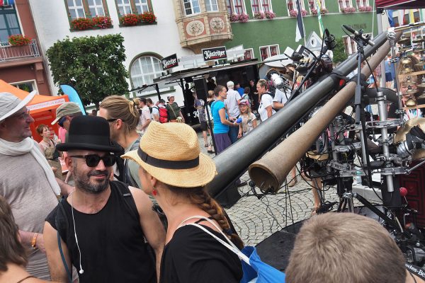 Rudolstadt-Festival 2019: Musikmaschine auf dem Marktplatz (Foto: Andreas Kuhrt)