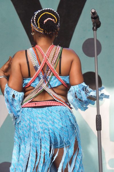 Rudolstadt-Festival 2019: Seun Kuti & Egypt 80: Joy Ayomide Opara (Foto: Andreas Kuhrt)